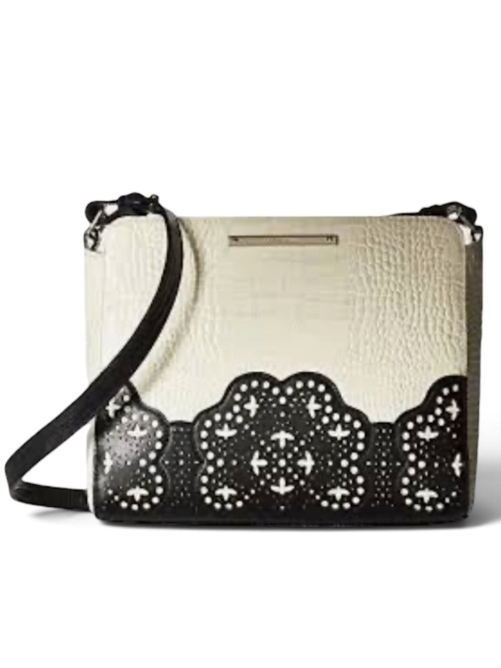Brahmin Crocodile Embossed Leather Crossbody
